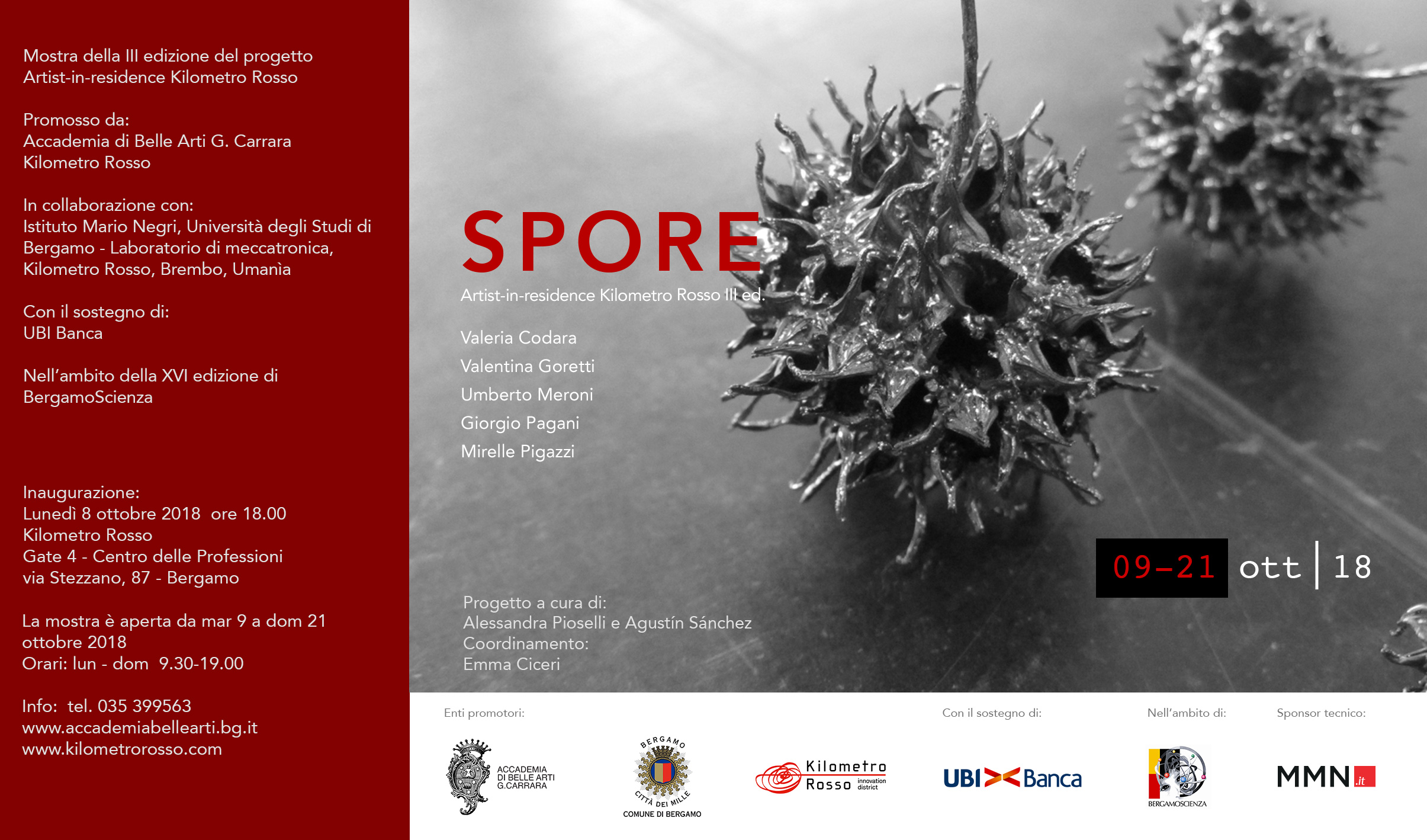 Agustin Sanchez, Spore, Kilometro Rosso, BergamoScienza, 2018